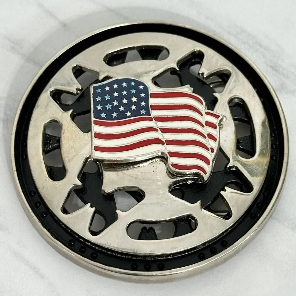 American Flag Butterfly Spinning Fidget Belt Buckle Novelty ✨